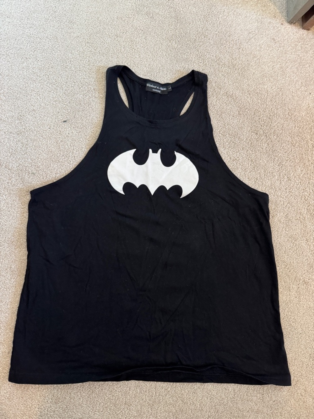 Black Batman Logo Men's Racerback Tank Top
